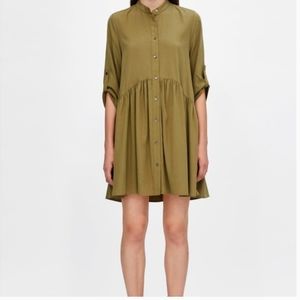 Zara Olive Green Shirt Dress